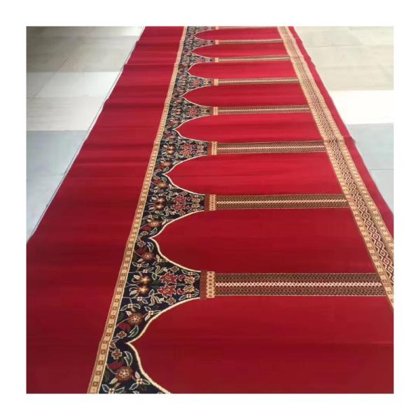 Print Muslim Mosque Prayer Carpet 4*25 Roll Customized Patterns for Mosque Decoration