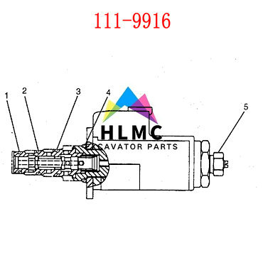 CA1119916 111-9916 1119916 Excavator Hydraulic Pump Solenoid Valve 24VDC 320B 320C 320D