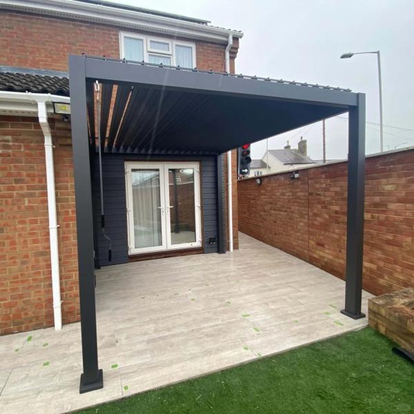 Luxury outdoor shutters awning Terrace awning waterproof electric