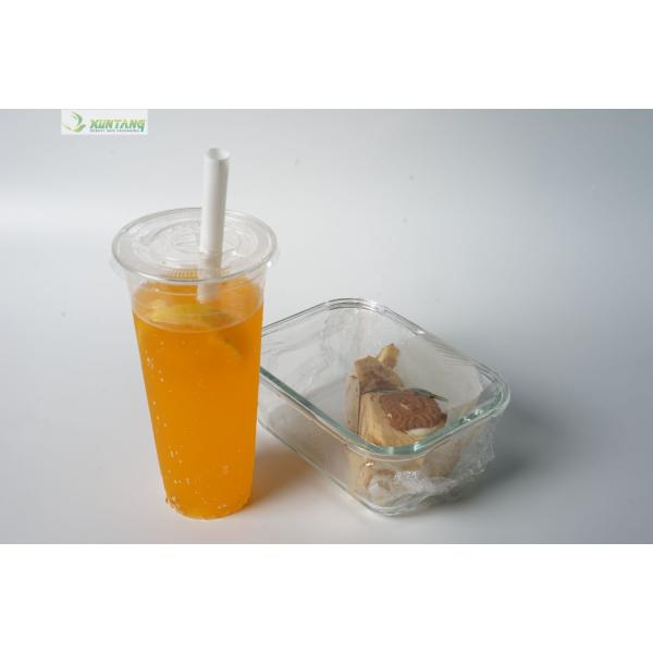 Чашки PLA Milkshakes Compostable, чашки Smoothie 12oz 117mm Biodegradable с крышками