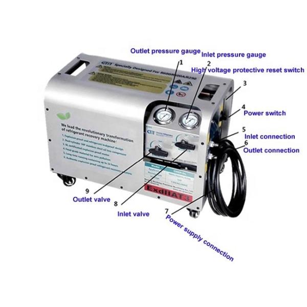 R1234YF/R32/R600A Recuperação/recuperação/recuperação de refrigerante à prova de explosão, freão da bomba de vácuo R600 CMEP-OL para manutenção pontual do sistema de A/C