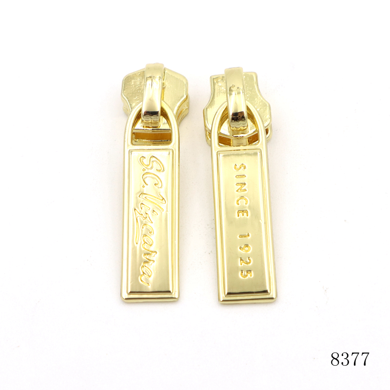 Bag Accessories Metal Zipper Puller Custom Brand Name Logo Pull Charm 5# Slide Zip Pull Tab Head 