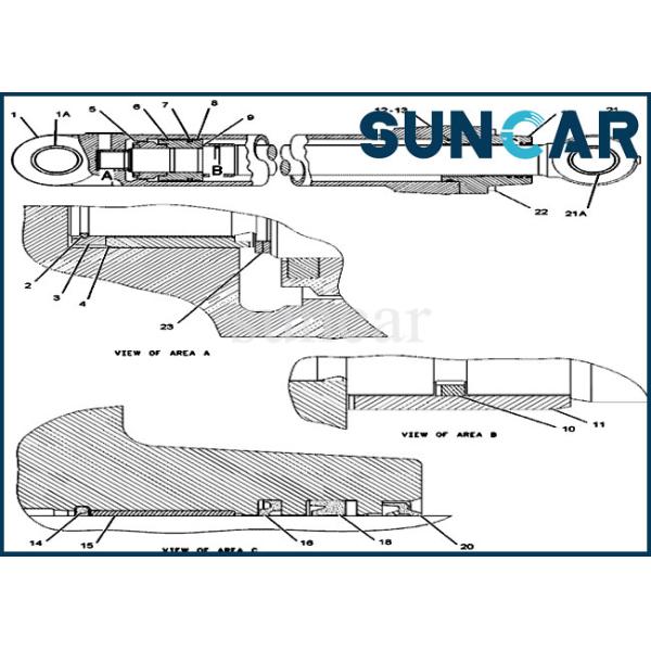 C.A.T Replacement Parts 250-2485 Hydraulic Stick Cylinder Seal Kit Fits 320B 320BL Excavator