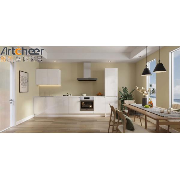 Белые кухонные шкафы с индивидуальным цветом и долговечной высокоблестящей лаковой отделкой