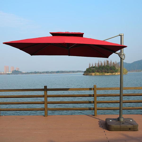 Polyester Fabric Beach Umbrella for Contemporary Design Style Patio Outdoor Furniture