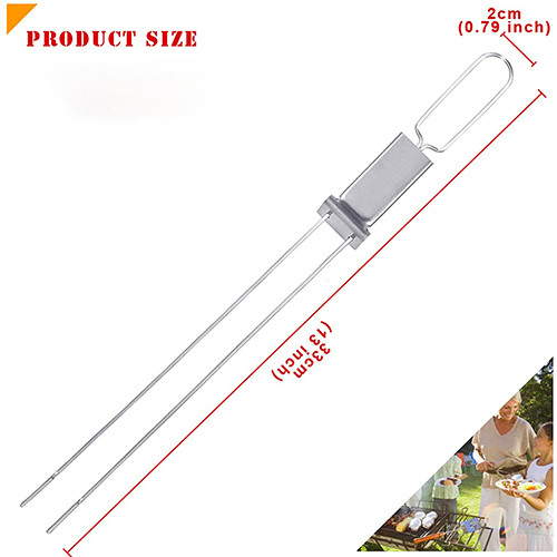 chicken Barbeque Grill Accessories bbq Grill Skewers Slider Reusable Metal Kebab Sticks
