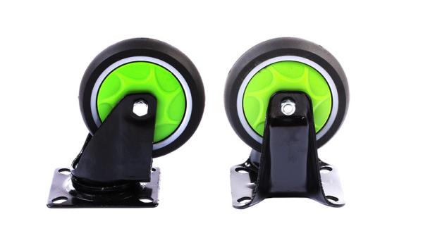 Da roda resistente muda do carro do trole de 4 polegadas material de borracha inofensivo