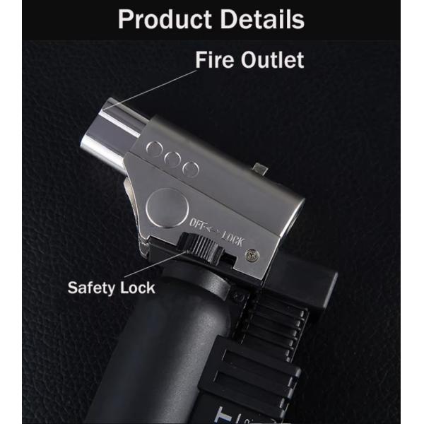 Clásico Safty Lock Jet Flame Gun Laboratorio Dental Lámpara de soldadura de gas dental