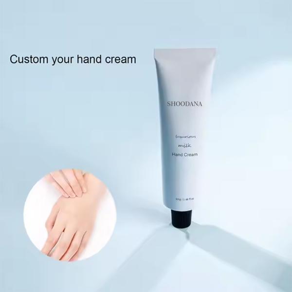 Lotion quotidienne personnelle pour les mains à la vitamine E, hydratante et nourrissante, crème pour les mains au lait de chèvre pour toutes les peaux