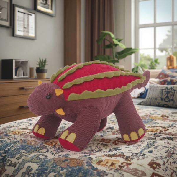 Long Ankylosaurus Dinosaur Plush Toys Soft Teddy Bear Stuffed Animals Birthday Gifts  Boys Children