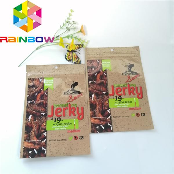 Лоснистые поверхностные сумки говядины сумки алюминиевой фольги печатания отрывистые высушили упаковку еды с Роун