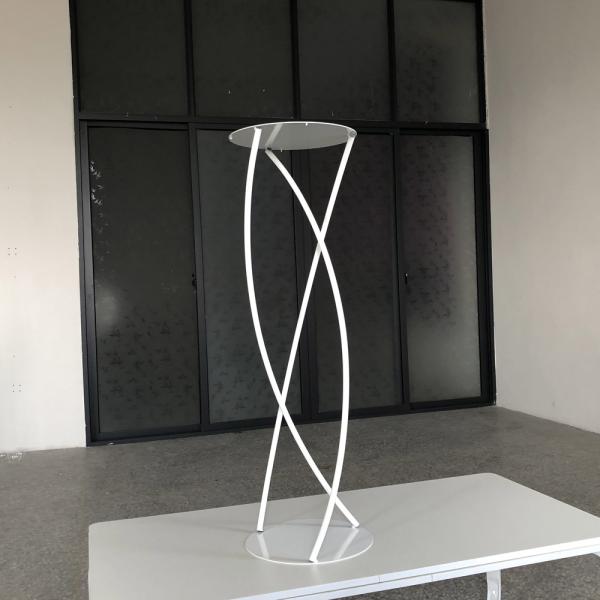 ZT-547W Уникальный дизайн белый цветочный стенд металл для свадебных центров