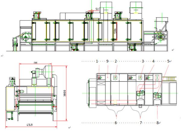 Macadamia Sesame Nut Roasting Machine Big Capacity 7600*3500*4200mm Size