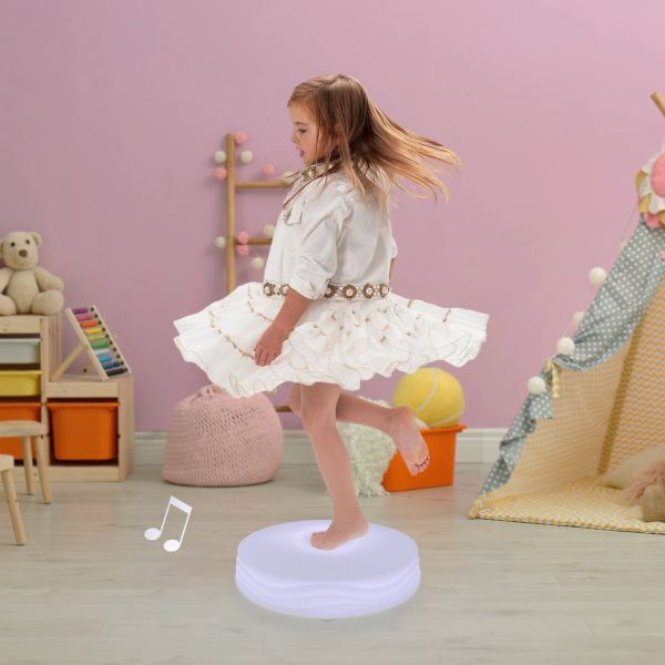 IP65 Waterproof 16 Color Changeable Remote Control LED Dance Floor Tiles for Interactive Children's Entertainment