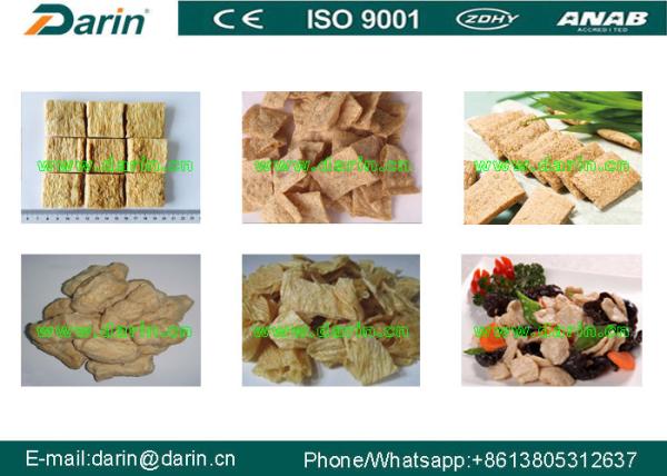 Energy Saving Soya Extruder Machine , Soya Nuggets Food Processing Equipment