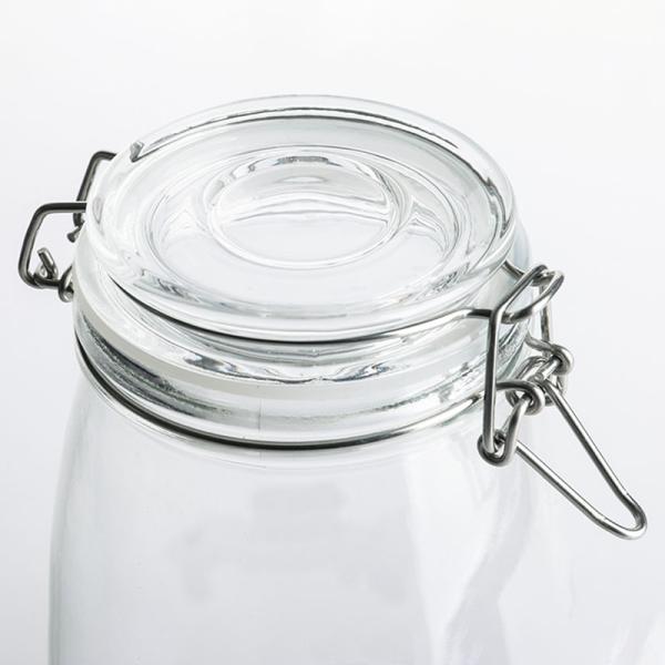 Wide Opening Recycled Glass Jars With Lid , Fermenting Glass Preserving Jars