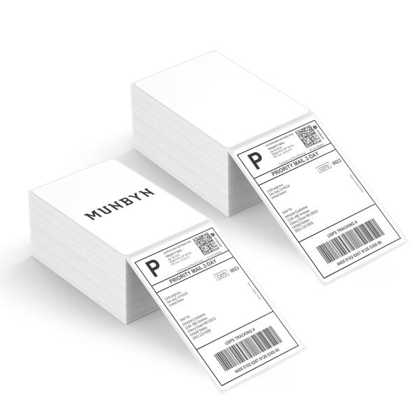 Direct Thermal Adhesive Fanfold Stickers Waybill Stickers HM2233