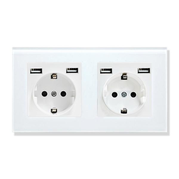 60mm AC250V Electrical Wall Socket Bottom Box 4 Usb Plug Socket Port