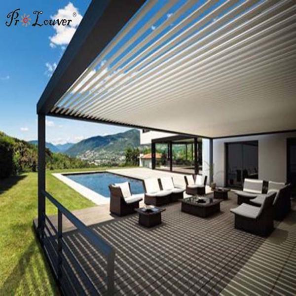 Quality Assurance Pergola Roof System, Waterproof Pergola Covers Motorized Louver