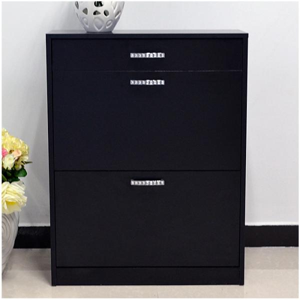 Três organizador de madeira Cabinet da sapata da altura da porta 12KG 80cm