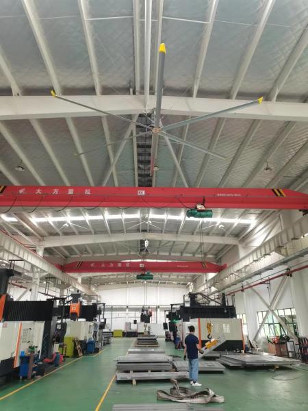 Large Paddle Giant Ceiling Natural Air Cooling HVLS Fans 380ac 1.5kw Motor