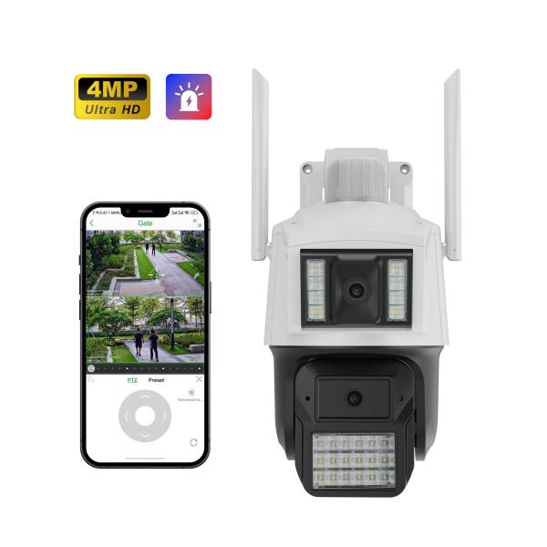 4mp Dual Lens Smart Wireless Camera CCTV Human Tracking Dual Light Night Vision Two Way Audio WIFI Securirty Camera
