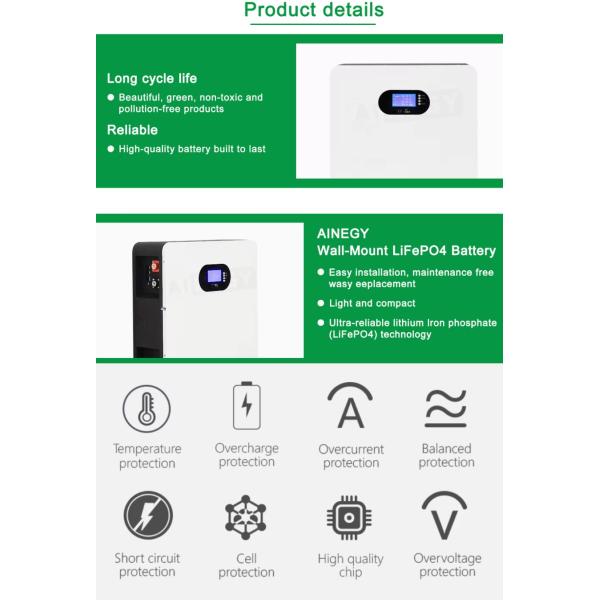 51.2V Lithium Battery Solar Battery Storage 51.2V 100Ah 200Ah Lifepo4 Powerwall Battery For Solar Energy Storage