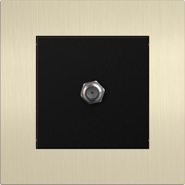 D8B Stainless Steel Multimedia Wall Socket Satellite TV / Digital TV