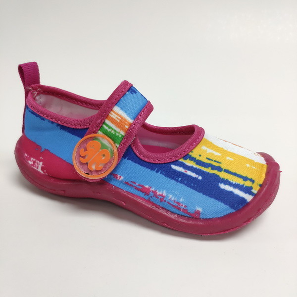 TPR Kids Aqua Shoes , Rainbow Printed Lightweight Water Shoes