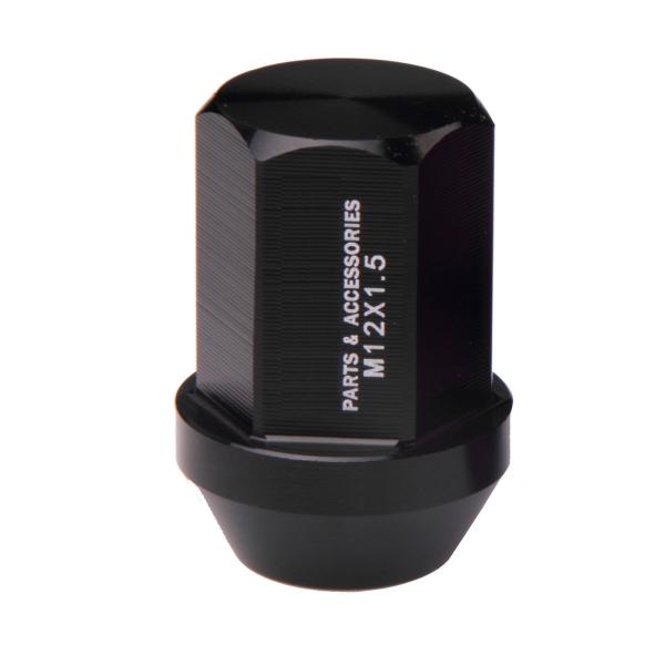 Hard Oxidation Racing Lug Nuts 20 Pcs , High Performance 35 Mm Black Wheel Nuts