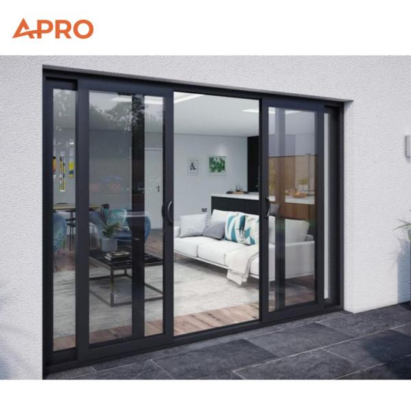 Double Glazing Modern Glass Sliding Doors In Aluminium Weatherproof 2.1m