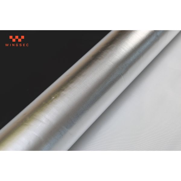 Tissu de fibre de verre stratifié argenté, tissu de fibre de verre enduit de feuille d'aluminium