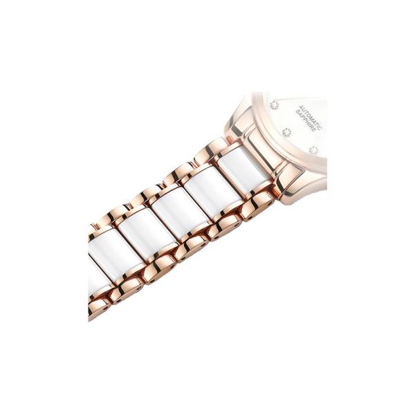 Women Stainless Steel Automatic Watch MOP Dial Super Luminous Hands 34mm Case