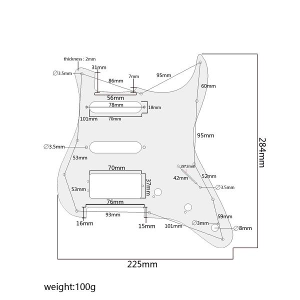 11 отверстий электрическая гитара Pickguard Белая царапина для гитары FD ST стиль аксессуары