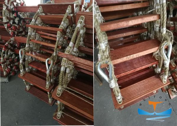 Wooden Material Solas Embarkation Ladder Antiskid Surface For Climbing