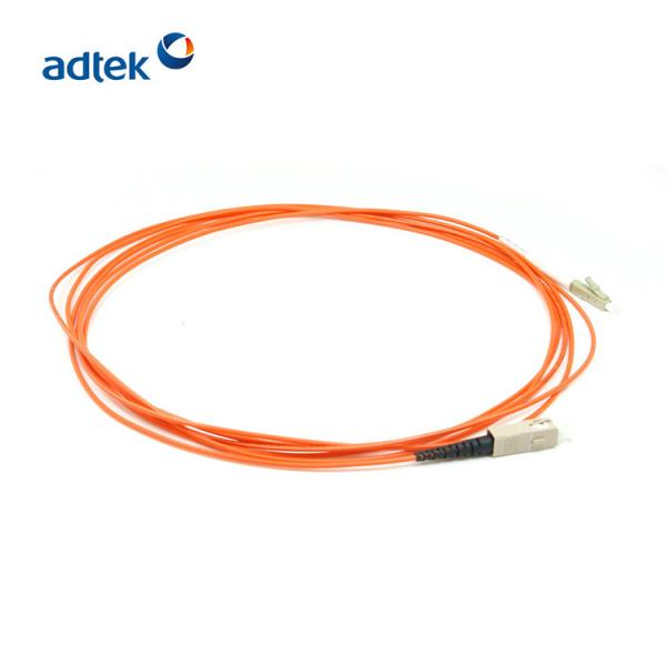 Multimode LC/UPC To SC/UPC DX OM2 Fiber Optic Cable Orange For Data Center