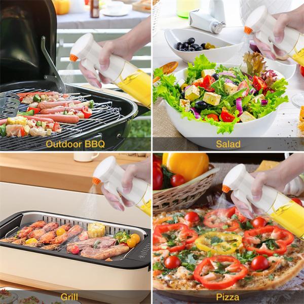 200ML Olive Oil Spray Bottle Durable Cooking Oil Plastic Bottle for Kitchen Tools