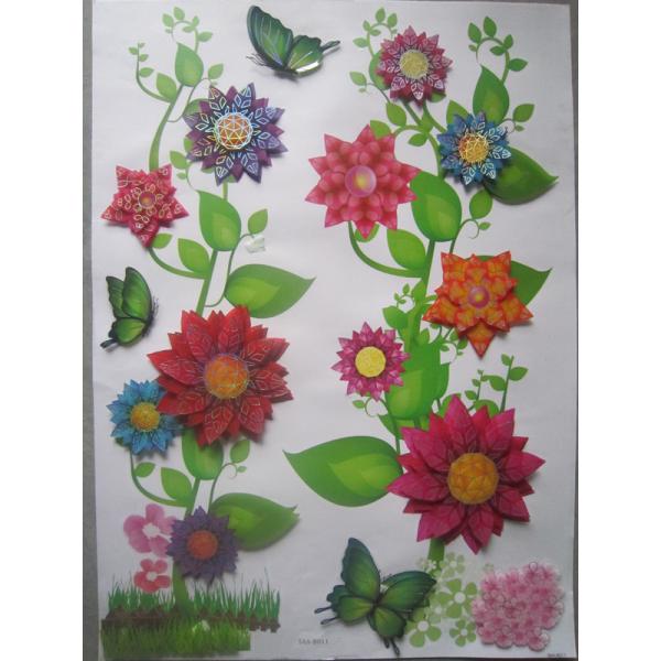40 * 60cm 3239 Removable Flower 3d Wall Decoration Stickers OEM and ODM are Available