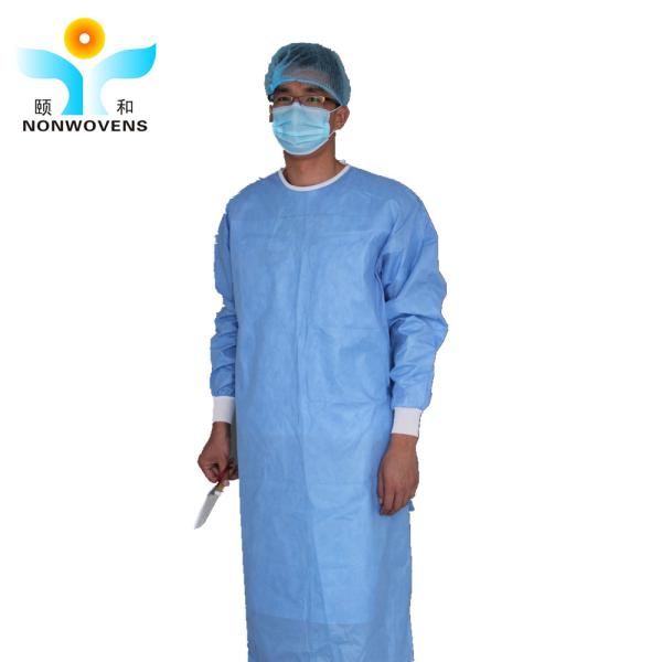 30g-50g Non Woven Disposable Surgical Gown Operating Gown Clothing
