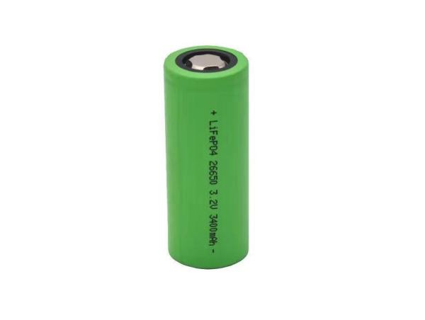 Low Temperature -30℃ With 90% Efficiency Cylindrical LiFePO4 Lithium Battery Cell 26650 3.2V 3400mah