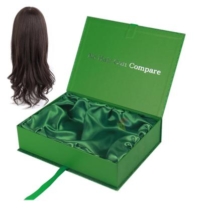 Luxury Design Custom Wig Packaging Boxes Rigid Cardboard With Ribbon Closure