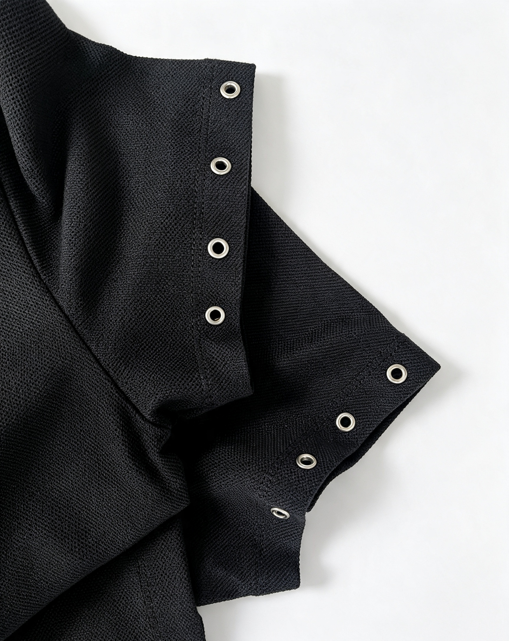 Gothic Skull Embroidery Polo Shirt, Faux Leather Collar Rivet Cross Patch Punk Short Sleeve Top for Men