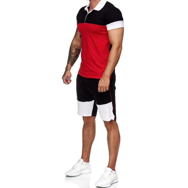 OEM Football Sports Mens Tracksuit Shorts Set Slim Fit Customs Logo