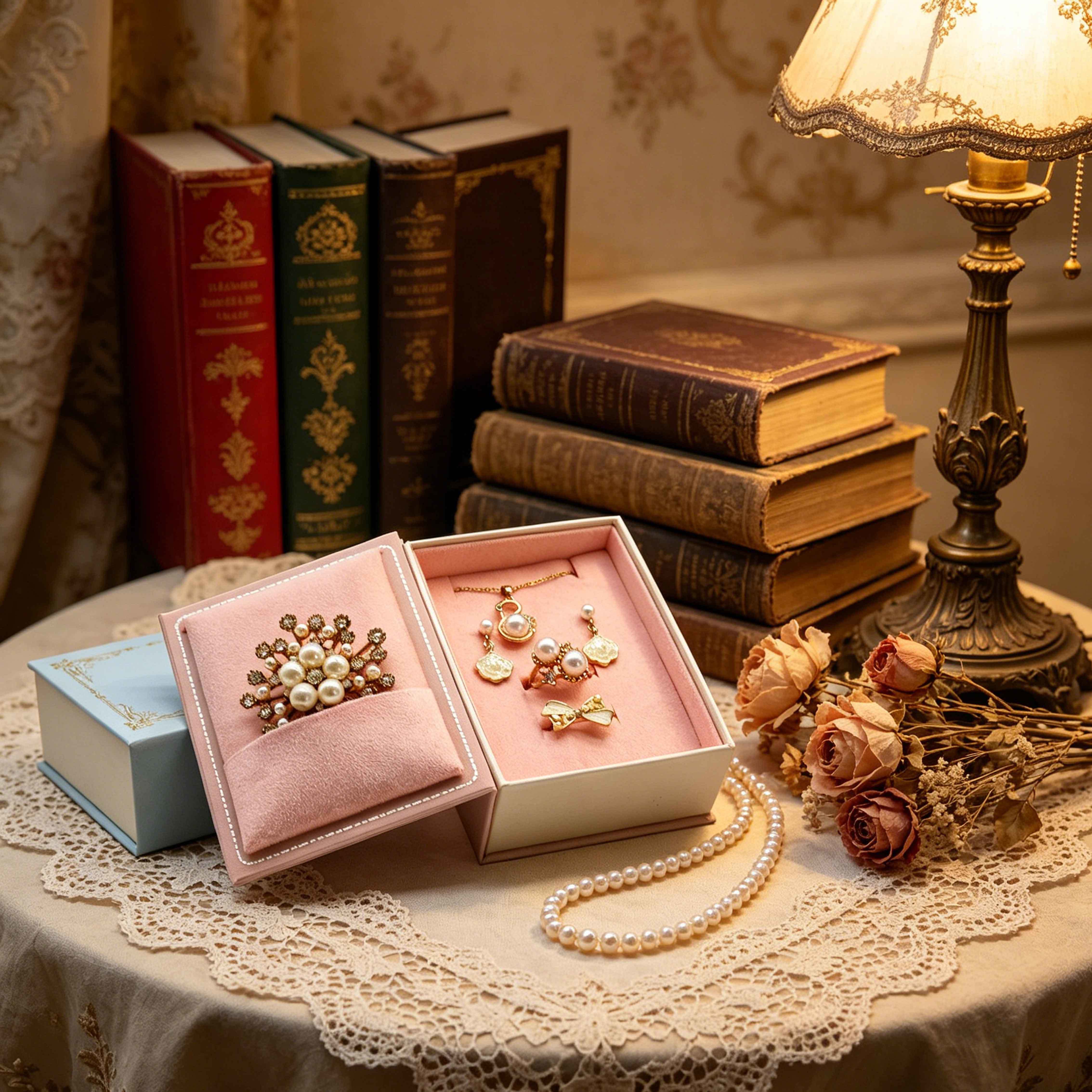 Luxury Square Paper Jewelry Box Rectangle Book Shape Custom Embossed Jewelry Boxes