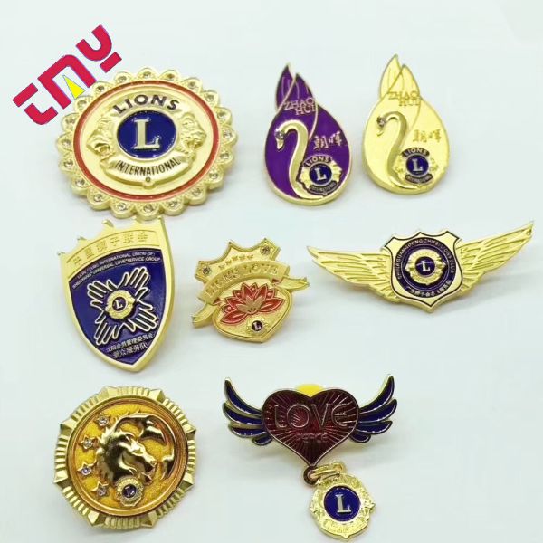 Custom Brass Gold Metal Lapel Pin Badge With All Styles Design, Shape For Company