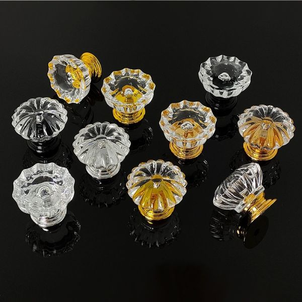 Modern Plastic Acrylic Wardrobe/dresser Handle Ball Crystal Furniture Handle for Kitchen Cabinet Drawer Hardware Accessories
