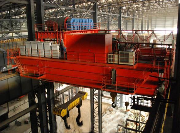 32 Ton Foundry Overhead Eot Crane Double Beam Steel Mill Crane Cabin Control