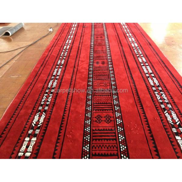Mosque Prayer Carpet 100% Acrylic Hand Tufted Solution Dyed Islamic Floor Covering