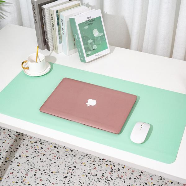 Leather Non Slip Mouse Pad Simple Desk Protector Mat for Computer Gaming Oval Shape
