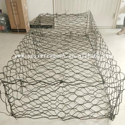 O dobro torceu o hexágono enchido pedra galvanizado 6x8cm das gaiolas das cestas de Gabion que impede a quebra da rocha